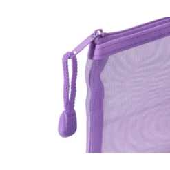 BOLSA ZIPPER BAG LIDERPAPEL POLIESTER TRANSPIRABLE MULTIUSOS TICKET 230X115 MM MORADO PASTEL