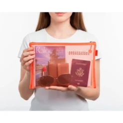 BOLSA ZIPPER BAG LIDERPAPEL POLIESTER TRANSPIRABLE MULTIUSOS DIN A4 NARANJA