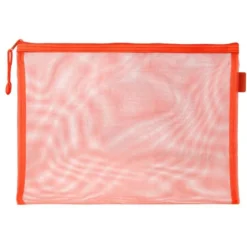 BOLSA ZIPPER BAG LIDERPAPEL POLIESTER TRANSPIRABLE MULTIUSOS DIN A4 NARANJA