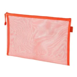 BOLSA ZIPPER BAG LIDERPAPEL POLIESTER TRANSPIRABLE MULTIUSOS DIN A4 NARANJA