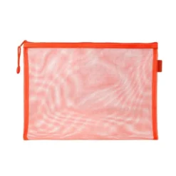 BOLSA ZIPPER BAG LIDERPAPEL POLIESTER TRANSPIRABLE MULTIUSOS DIN A5 NARANJA