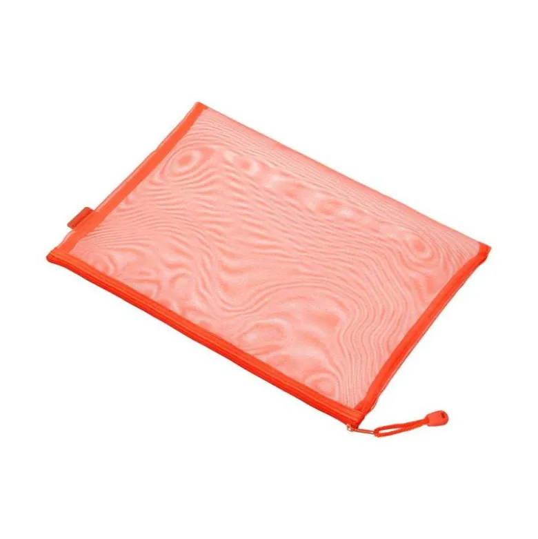 BOLSA ZIPPER BAG LIDERPAPEL POLIESTER TRANSPIRABLE MULTIUSOS DIN A5 NARANJA