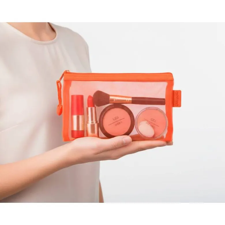 BOLSA ZIPPER BAG LIDERPAPEL POLIESTER TRANSPIRABLE MULTIUSOS DIN A6 NARANJA