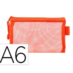 BOLSA ZIPPER BAG LIDERPAPEL POLIESTER TRANSPIRABLE MULTIUSOS DIN A6 NARANJA