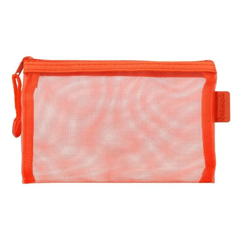 BOLSA ZIPPER BAG LIDERPAPEL POLIESTER TRANSPIRABLE MULTIUSOS DIN A6 NARANJA