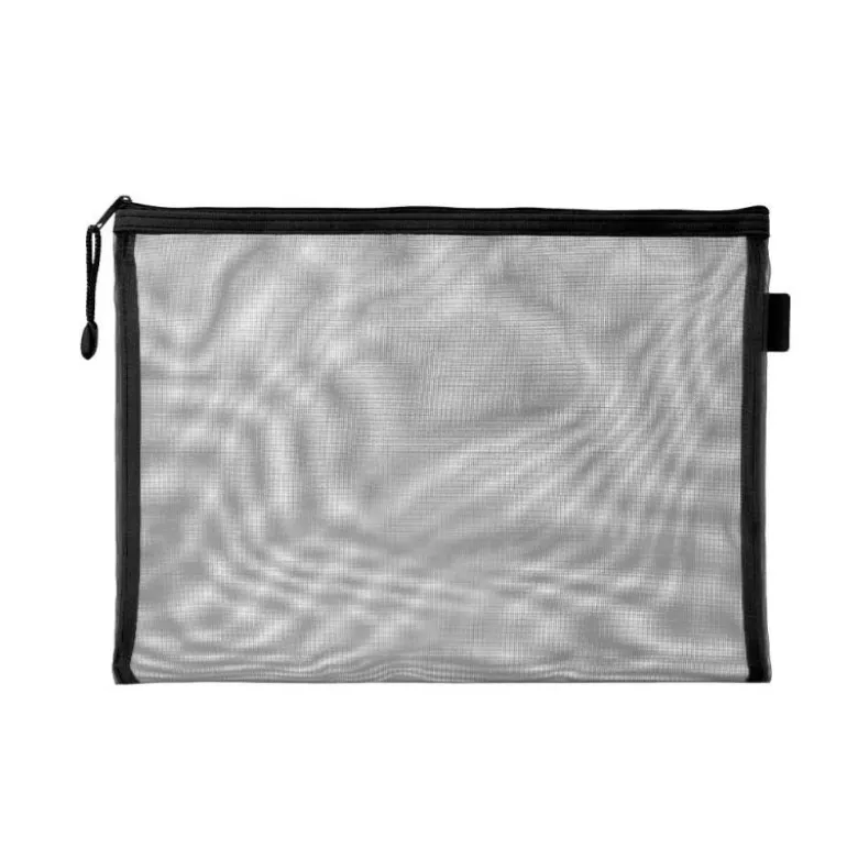 BOLSA ZIPPER BAG LIDERPAPEL POLIESTER TRANSPIRABLE MULTIUSOS DIN A5 NEGRO