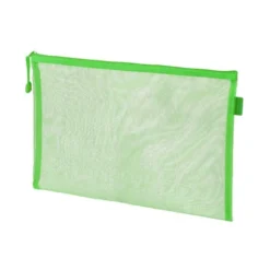 BOLSA ZIPPER BAG LIDERPAPEL POLIESTER TRANSPIRABLE MULTIUSOS DIN A5 VERDE PASTEL