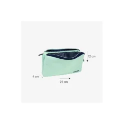 BOLSO ESCOLAR PORTATODO MILAN 1918 COLLECTION 3 CREMALLERAS Y 5 COMPARTIMENTOS VERDE 215X35X125 MM