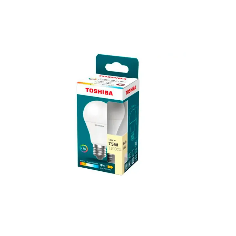 BOMBILLA LED TOSHIBA ESSENTIAL A60 E27 10W LUZ NEUTRA 4000K