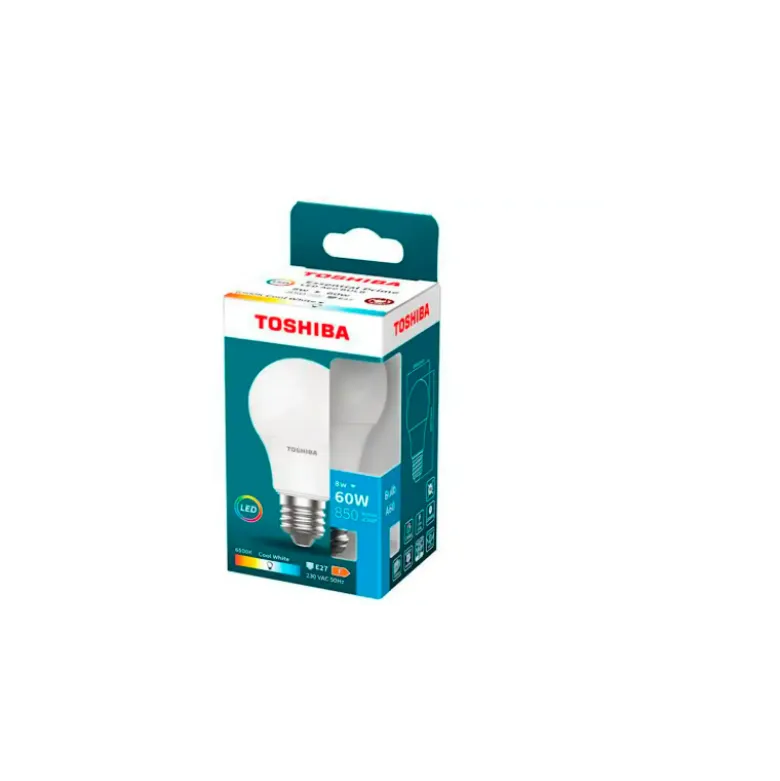 BOMBILLA LED TOSHIBA ESSENTIAL A60 E27 8W LUZ FRIA 6500K