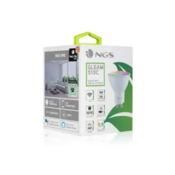 BOMBILLA NGS BULB WIFI LED GLEAM 510C HALOGENA COLORES 5W 460 LUMENES BASE GU10 REGULABLE EN INTESIDAD