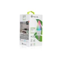 BOMBILLA NGS SMART WIFI LED BULB GLEAM 514C HALOGENA COLORES 5W 500 LUMENES E14 REGULABLE EN INTESIDAD