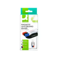 BORRADOR Q-CONNECT MAGNETICO CON ROTULADOR NEGRO ROJO Y AZUL PARA PIZARRA BLANCA