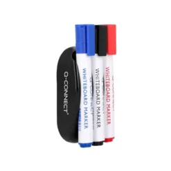 BORRADOR Q-CONNECT MAGNETICO CON ROTULADOR NEGRO ROJO Y AZUL PARA PIZARRA BLANCA