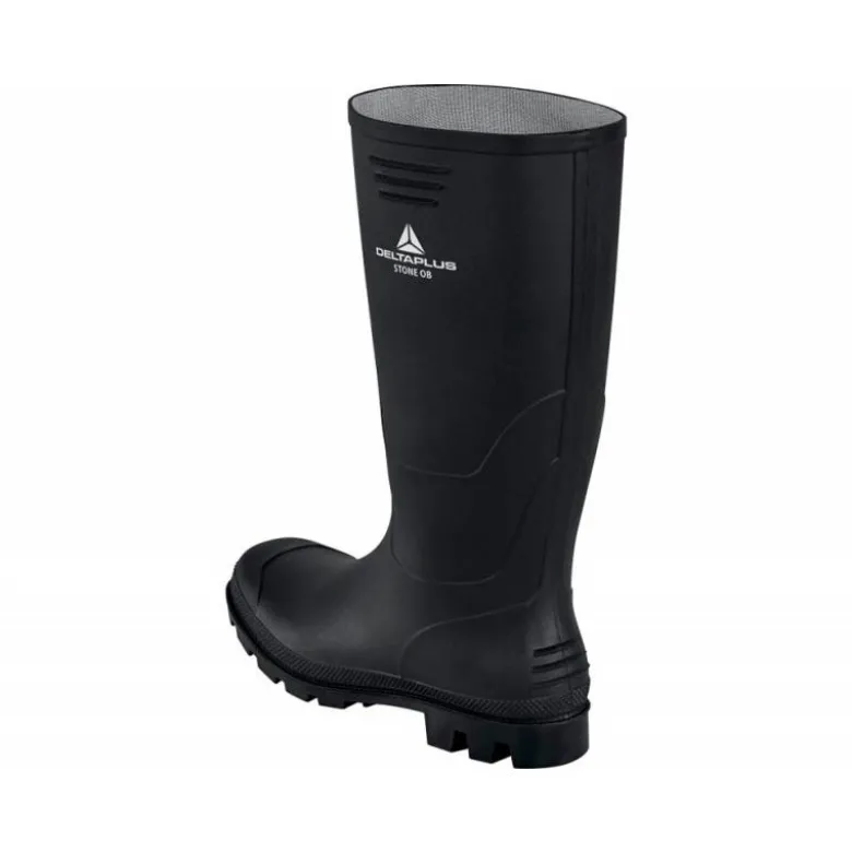 BOTAS DELTAPLUS DE SEGURIDAD STONE PVC NEGRO SUELA DE TACOS TALLA 43
