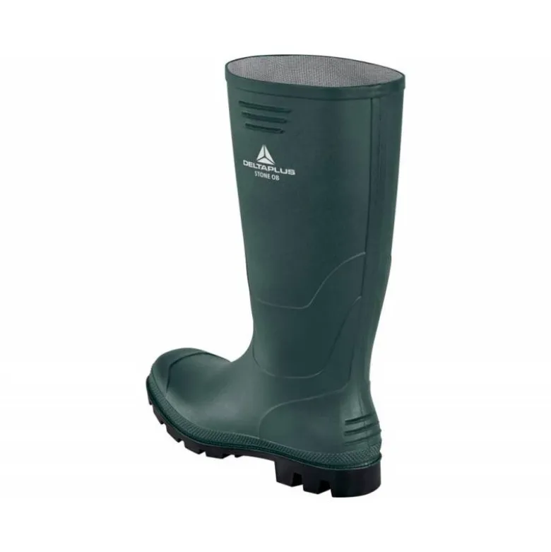 BOTAS DELTAPLUS DE SEGURIDAD STONE PVC VERDE SUELA DE TACOS TALLA 40