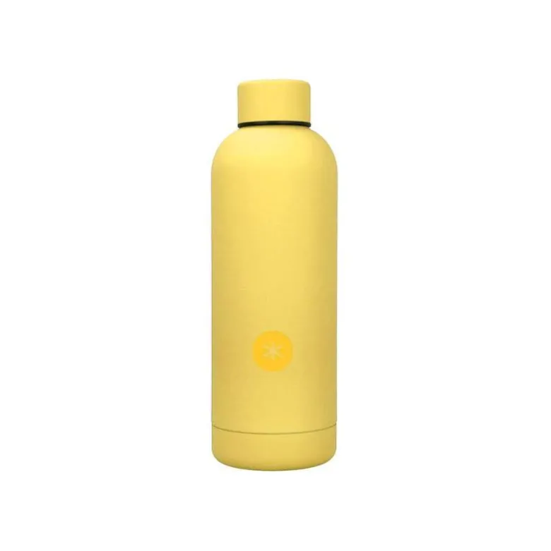 BOTELLA PORTALIQUIDOS ANTARTIK ISOTERMICA ACERO INOXIDABLE LIBRE DE BPA COLOR AMARILLO 500 ML