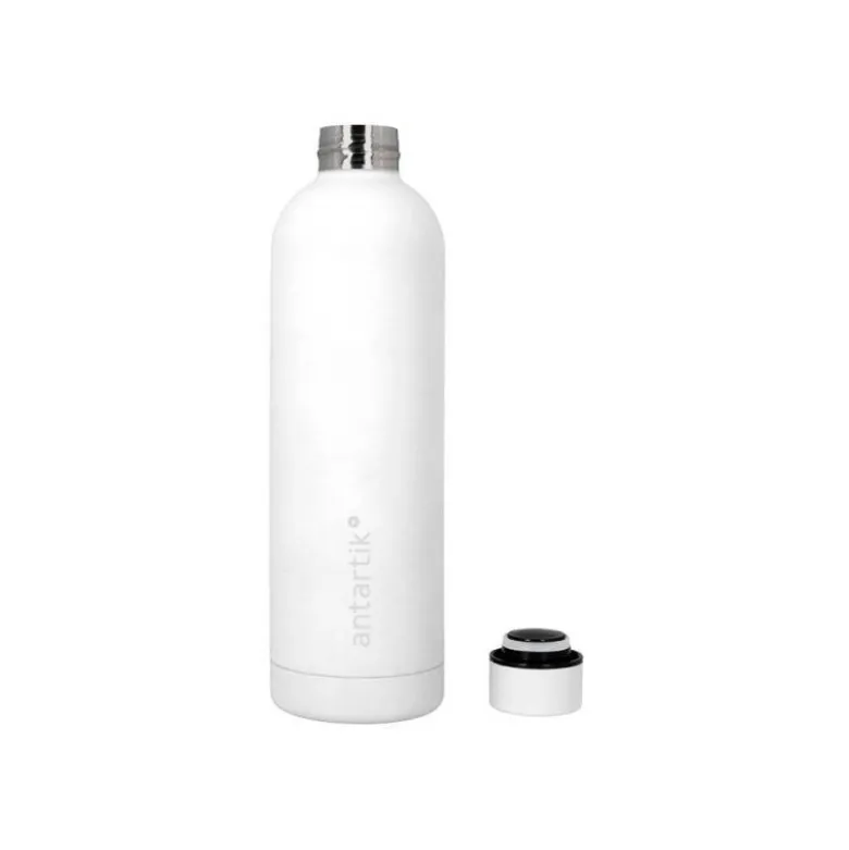 BOTELLA PORTALIQUIDOS ANTARTIK ISOTERMICA ACERO INOXIDABLE LIBRE DE BPA COLOR BLANCO 750 ML