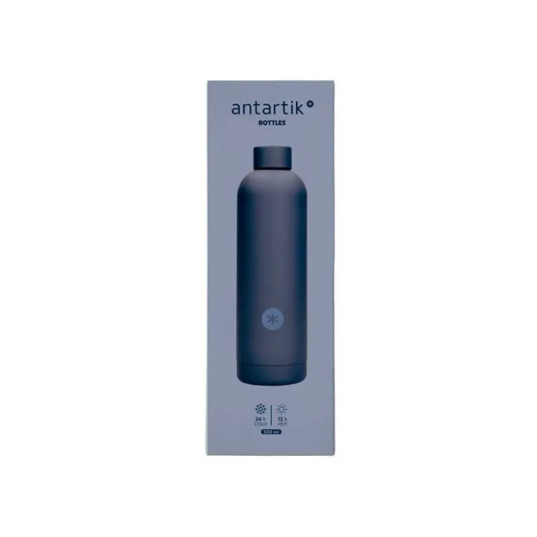 BOTELLA PORTALIQUIDOS ANTARTIK ISOTERMICA ACERO INOXIDABLE LIBRE DE BPA COLOR AZUL 500 ML