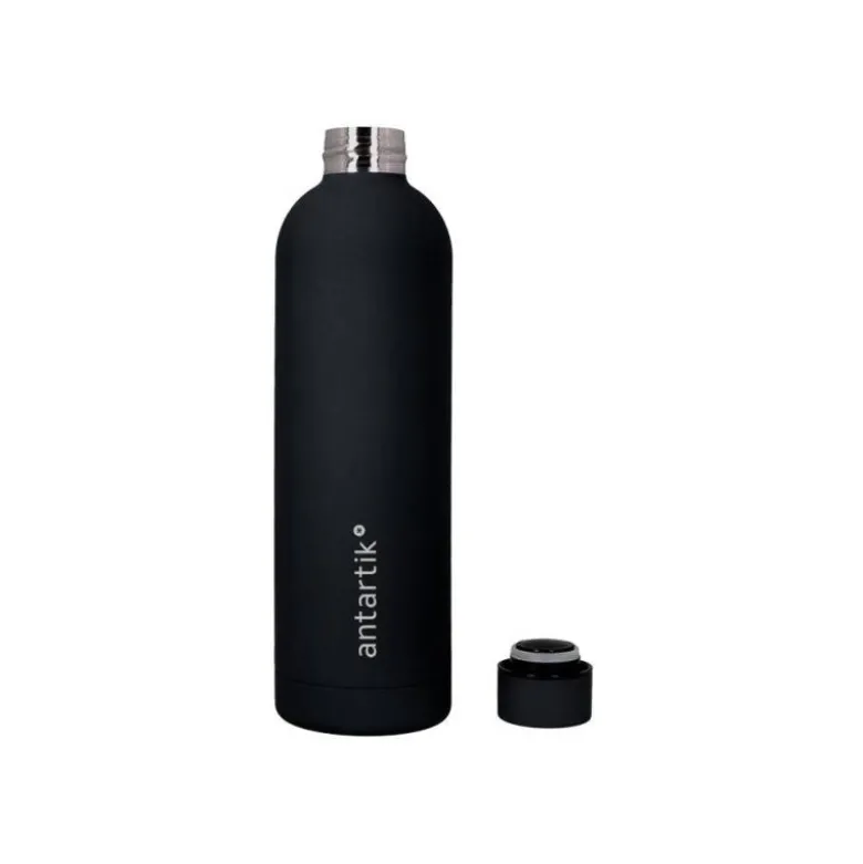 BOTELLA PORTALIQUIDOS ANTARTIK ISOTERMICA ACERO INOXIDABLE LIBRE DE BPA COLOR NEGRO 750 ML