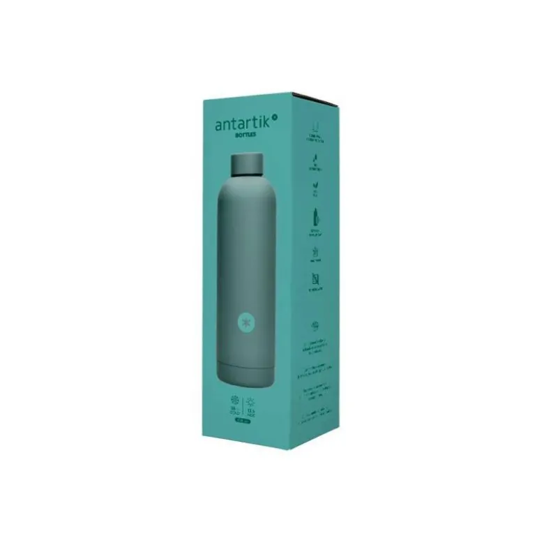 BOTELLA PORTALIQUIDOS ANTARTIK ISOTERMICA ACERO INOXIDABLE LIBRE DE BPA COLOR TURQUESA 750 ML