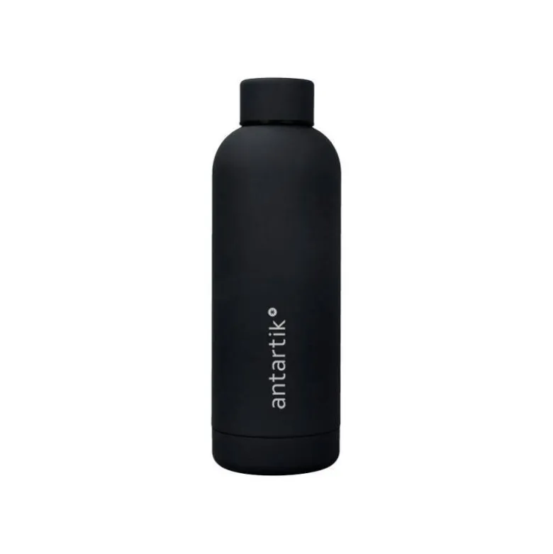 BOTELLA PORTALIQUIDOS ANTARTIK ISOTERMICA ACERO INOXIDABLE LIBRE DE BPA COLOR NEGRO 500 ML