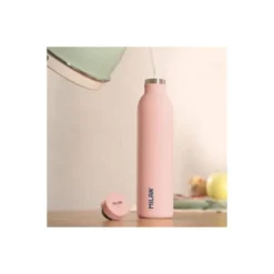 BOTELLA PORTALIQUIDOS MILAN ACERO INOXIDABLE TERMO COLOR ROSA 591 ML