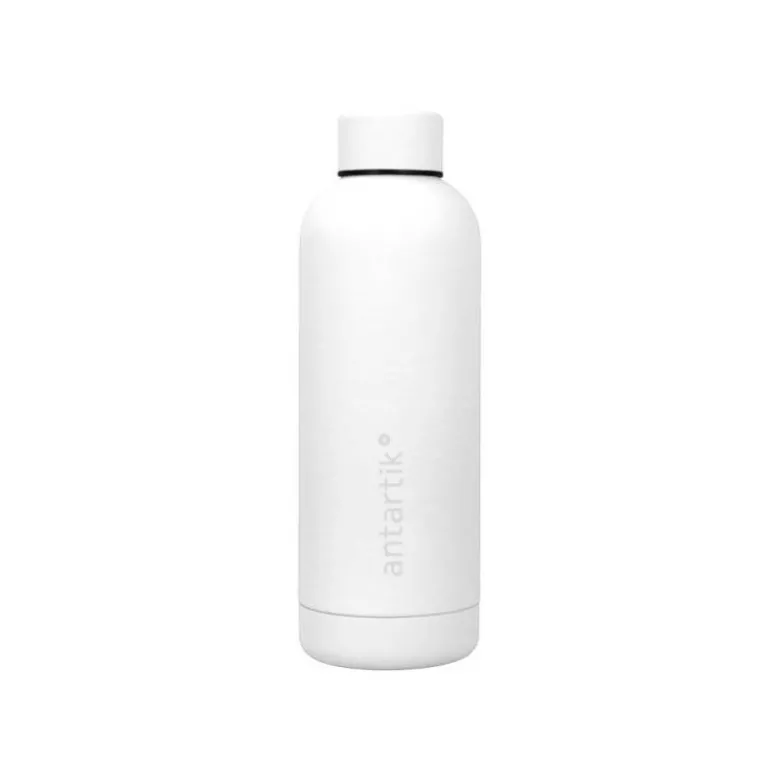BOTELLA PORTALIQUIDOS ANTARTIK ISOTERMICA ACERO INOXIDABLE LIBRE DE BPA COLOR BLANCO 500 ML