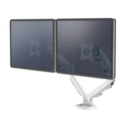 BRAZO PARA MONITOR FELLOWES SERIE EPPA AJUSTABLE ALTURA 2 PANTALLAS NORMATIVA VESA HASTA 10 KG BLANCO
