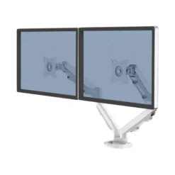 BRAZO PARA MONITOR FELLOWES SERIE EPPA AJUSTABLE ALTURA 2 PANTALLAS NORMATIVA VESA HASTA 10 KG BLANCO