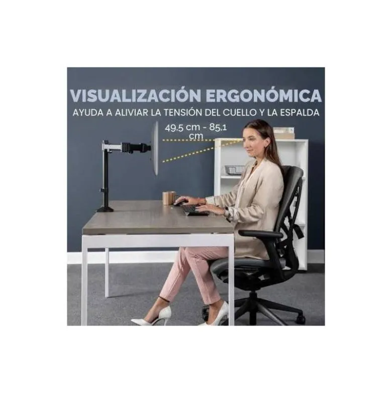 BRAZO PARA MONITOR FELLOWES REFLEX AJUSTABEL EN ALTURA HASTA 45 CM HASTA 8 KG
