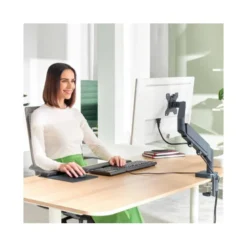 BRAZO PARA MONITOR LEITZ ERGO SPACESAVING GRIS OSCURO