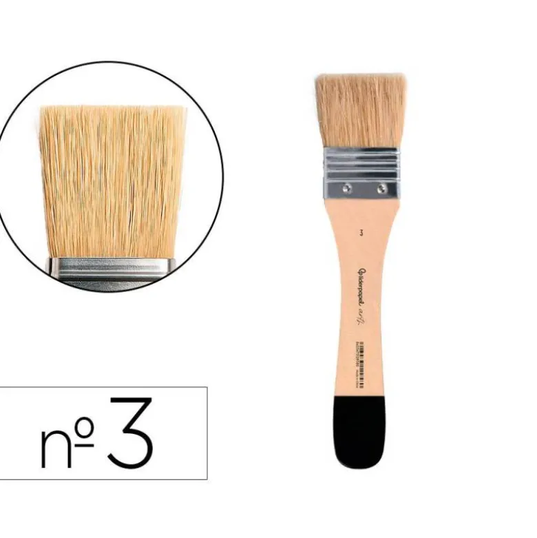 BROCHA PALETINA PLANA LIDERPAPEL ANCHO 41 MM DE PELO DE CERDA CERTIFICADO FSC