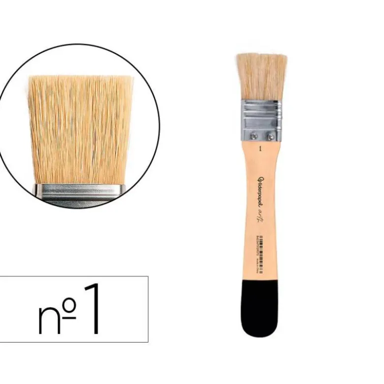 BROCHA PALETINA PLANA LIDERPAPEL ANCHO 25 MM DE PELO DE CERDA CERTIFICADO FSC