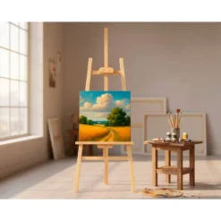 CABALLETE DE PIE PINTOR LIDERPAPEL MADERA DE PINO BARNIZADO 60X150X60 CM CERTIFICADO FSC