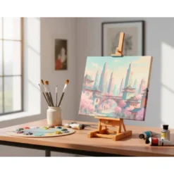 CABALLETE PINTOR DE SOBREMESA LIDERPAPEL MADERA DE PINO BARNIZADO 34X16X13 CM CERTIFICADO FSC