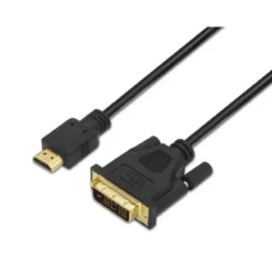 CABLE AISENS DVI A HDMI DVI18+1/M-HDMI A/M FULL HD COLOR NEGRO LONGITUD 1,8 M