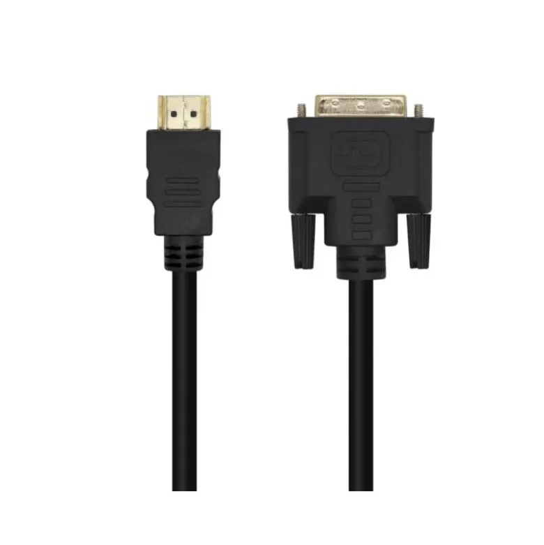 CABLE AISENS DVI A HDMI DVI18+1/M-HDMI A/M FULL HD COLOR NEGRO LONGITUD 1,8 M