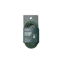 CABLE GROOVY USB 2.0 A USB C APPLE LIGHTNING LONGITUD 1 MT SILICONA COLOR VERDE SALVIA