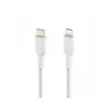 CABLE TRENZADO BELKIN CAA004BT1MWH USB-C A LIGHTNING BOOST CHARGE LARGO 1 M COLOR BLANCO