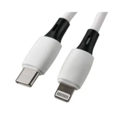 CABLE USB-C A APPLE Q-CONNECT PVC LONGITUD 2M BLANCO