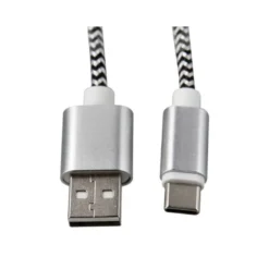 CABLE USB-C A USB-A Q-CONNECT NAILON LONGITUD 1M BLANCO
