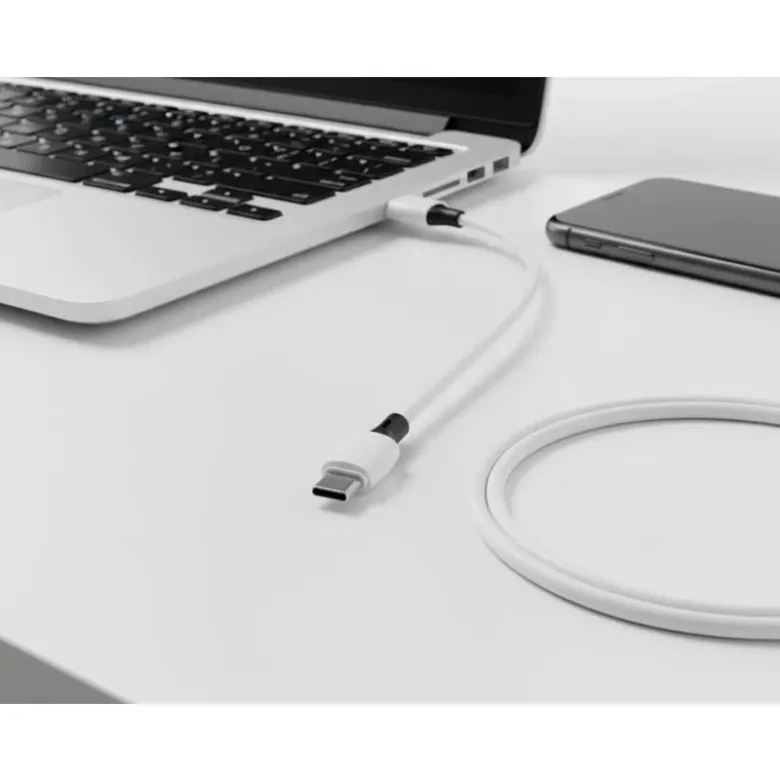 CABLE USB-C A USB-A Q-CONNECT PVC LONGITUD 2M BLANCO