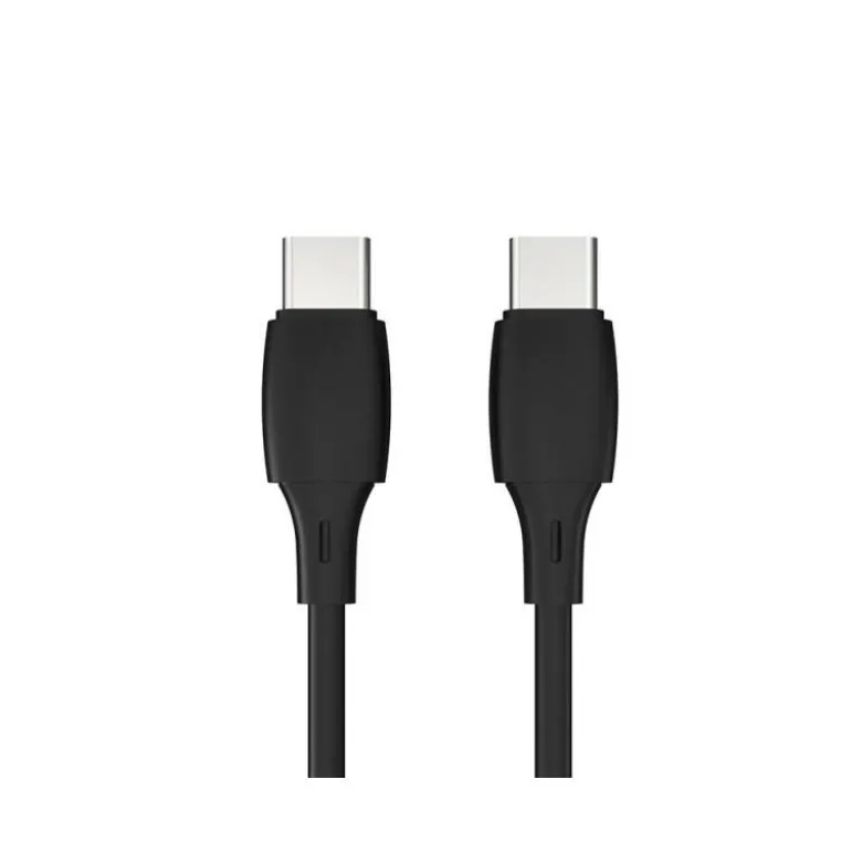 CABLE USB-C A USB-C Q-CONNECT PVC LONGITUD 1M NEGRO