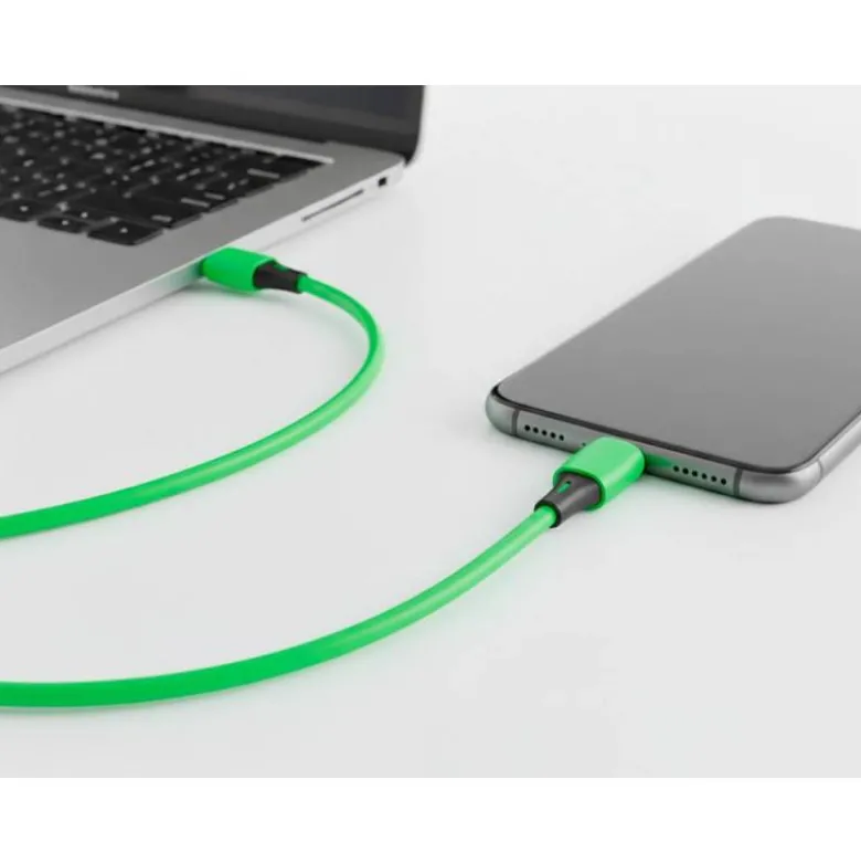 CABLE USB-C A USB-C Q-CONNECT PVC LONGITUD 2M VERDE