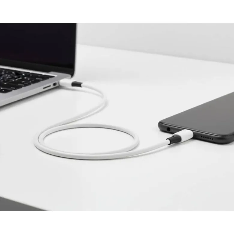 CABLE USB-C A USB-C Q-CONNECT PVC LONGITUD 2M BLANCO