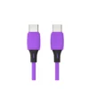 CABLE USB-C A USB-C Q-CONNECT PVC LONGITUD 2M MORADO