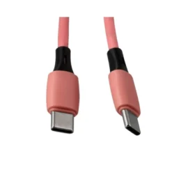 CABLE USB-C A USB-C Q-CONNECT PVC LONGITUD 1M ROSA