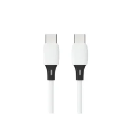 CABLE USB-C A USB-C Q-CONNECT PVC LONGITUD 1M BLANCO