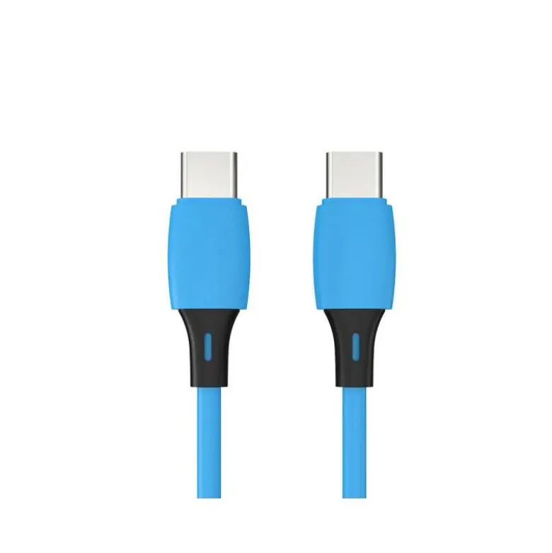 CABLE USB-C A USB-C Q-CONNECT PVC LONGITUD 1M AZUL